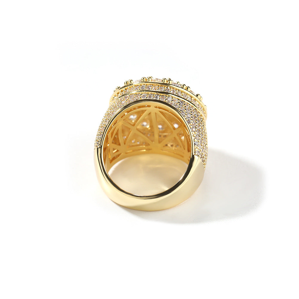 Iced Out Cluster Statement Ring
