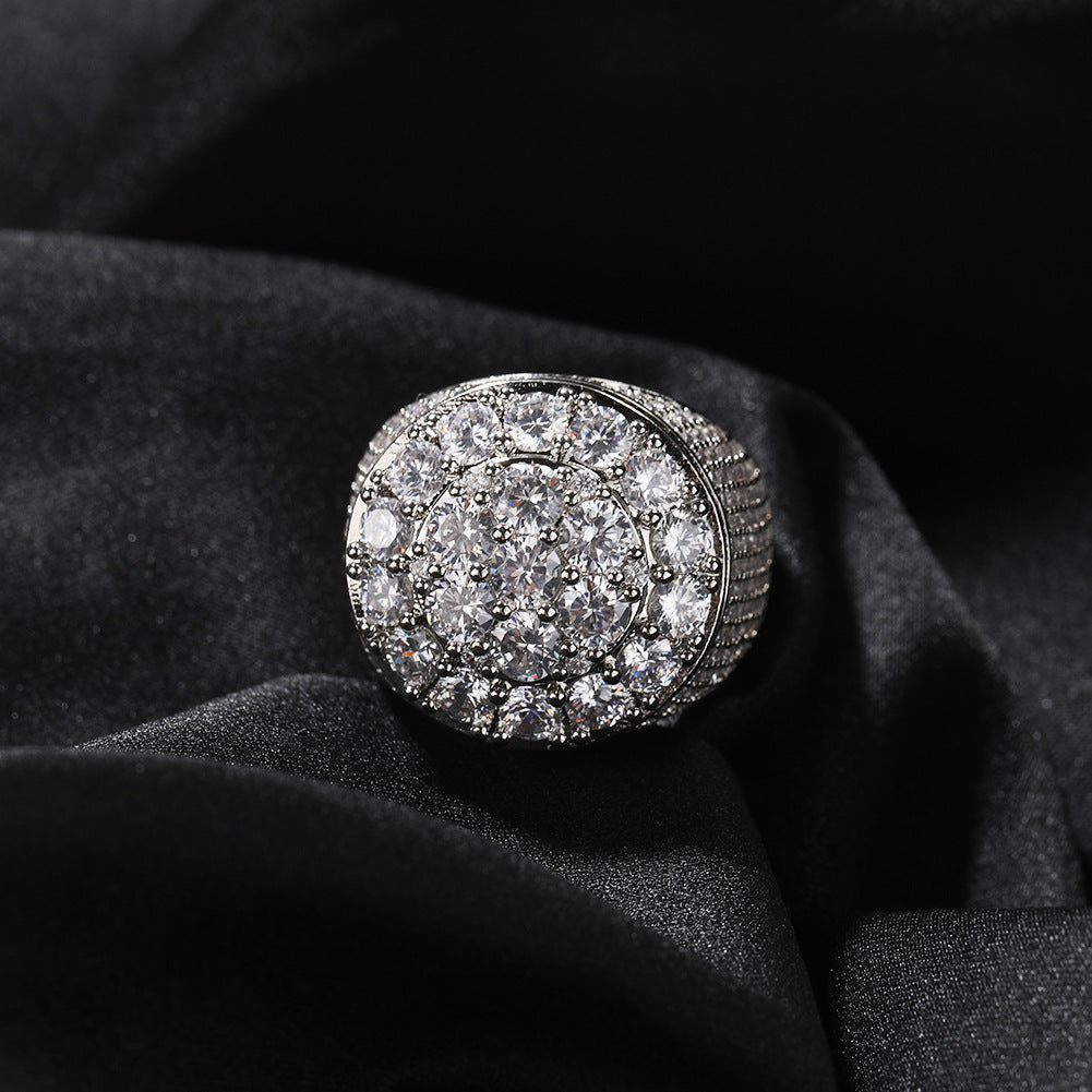Iced Out Cluster Statement Ring