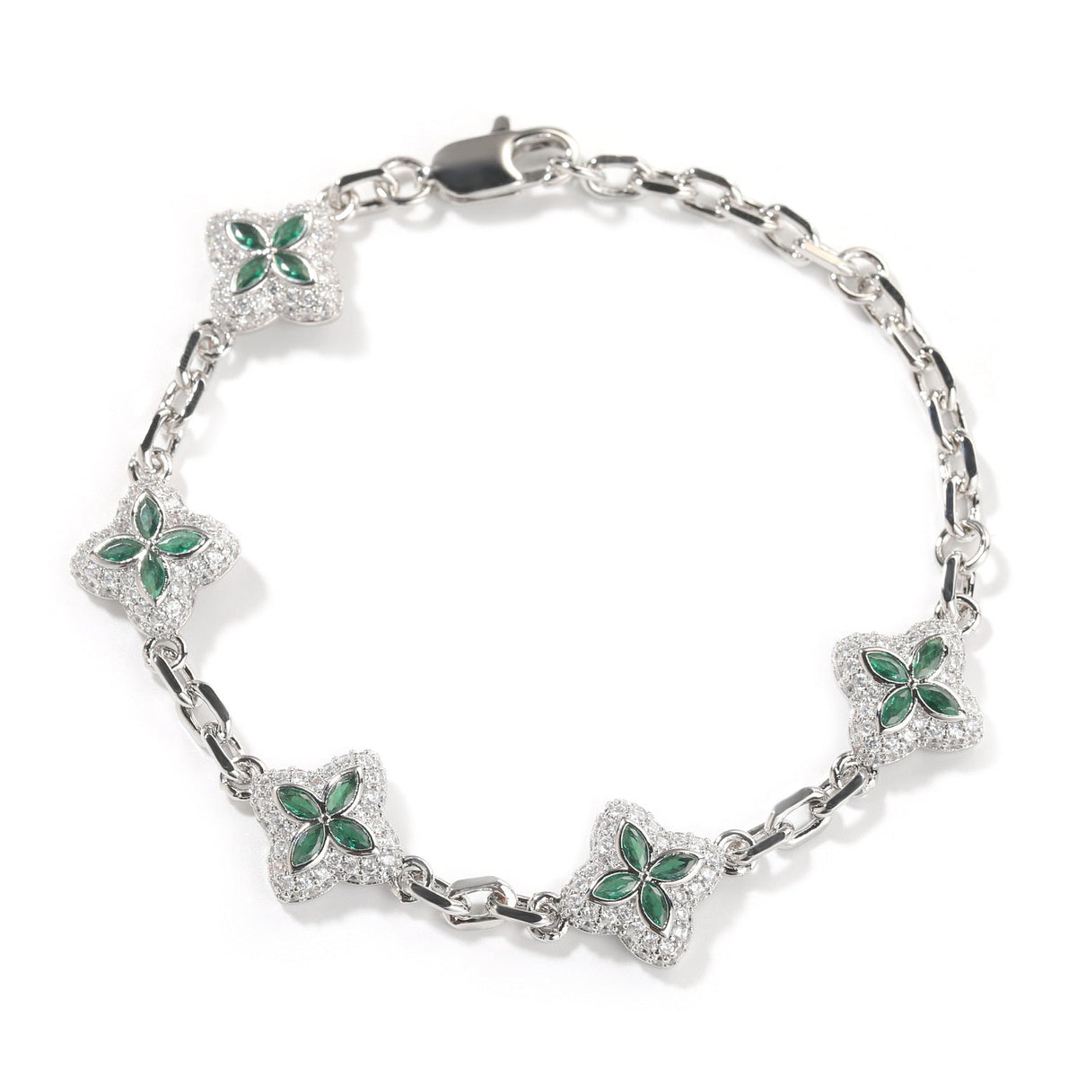 Lucky Four-Leaf Clover Adjustable Bracelet