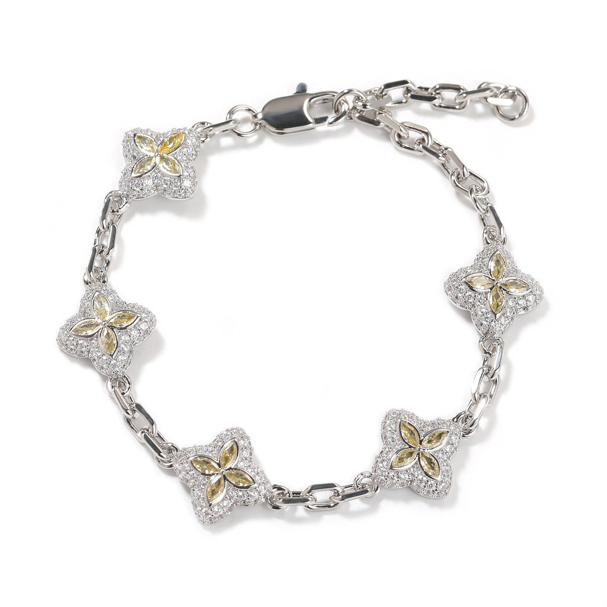 Lucky Four-Leaf Clover Adjustable Bracelet