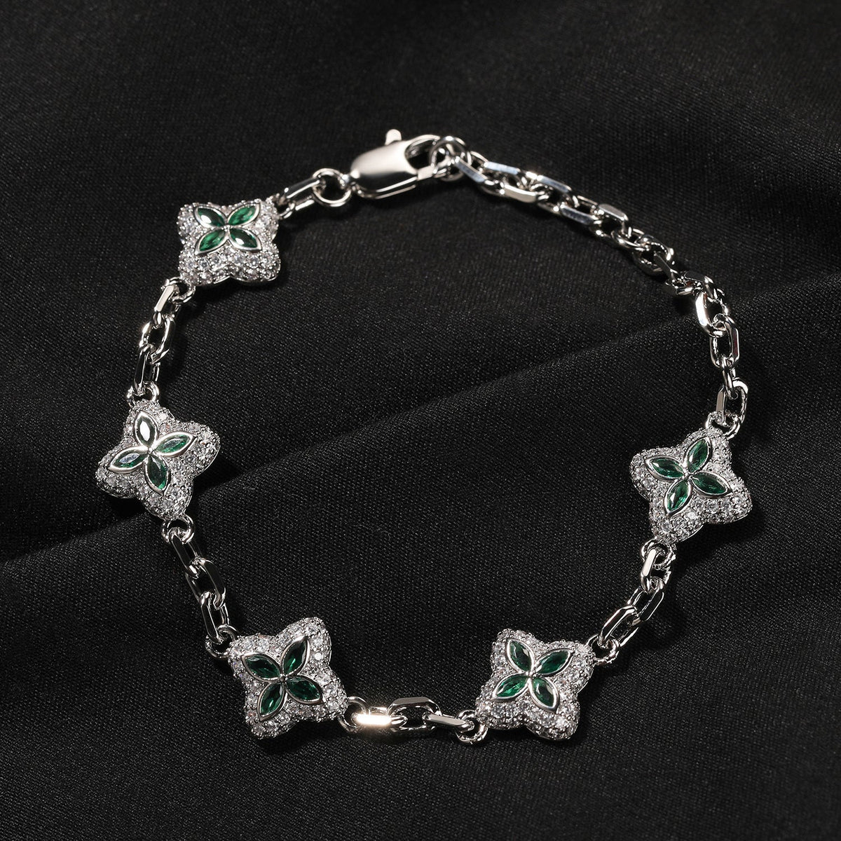 Lucky Four-Leaf Clover Adjustable Bracelet