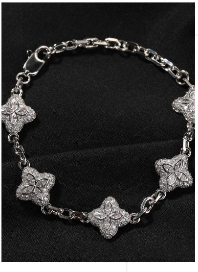 Lucky Four-Leaf Clover Adjustable Bracelet