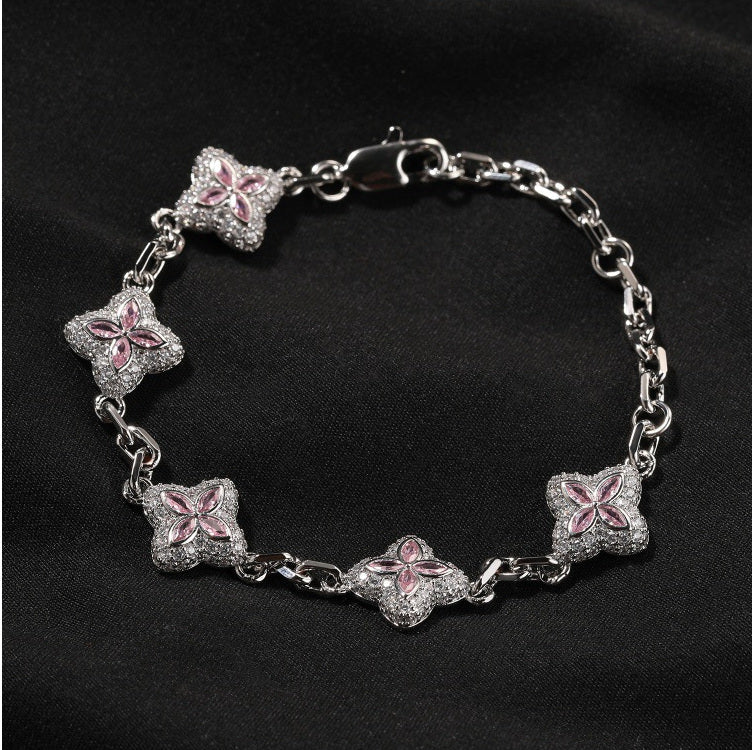 Lucky Four-Leaf Clover Adjustable Bracelet