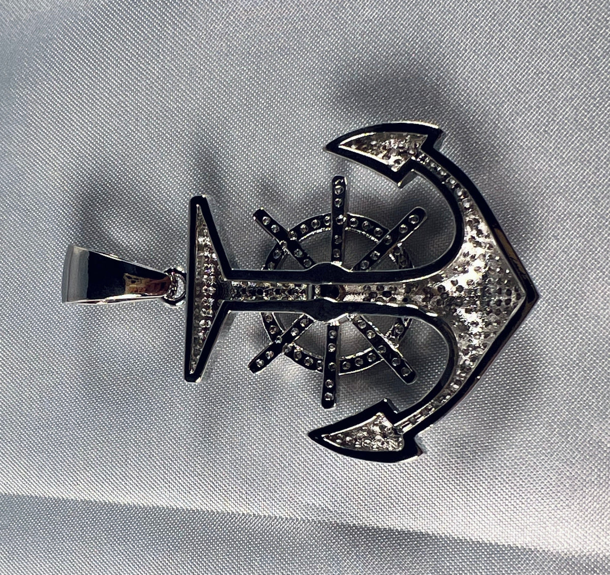 Iced Out Anchor Pendant
