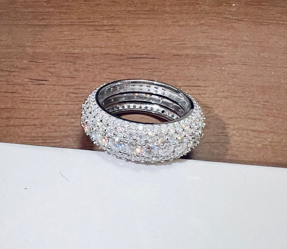 10mm Iced Out CZ Band Ring – Hip Hop Statement Ring