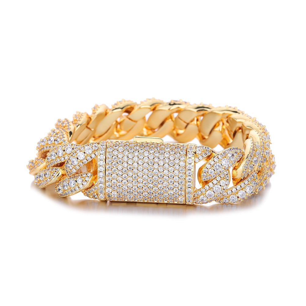 12–18mm Iced Bubble Cuban Link Bracelet