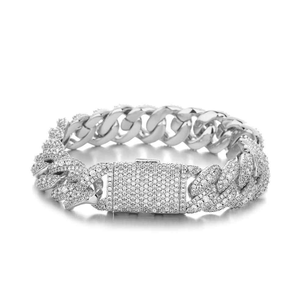 12–18mm Iced Bubble Cuban Link Bracelet