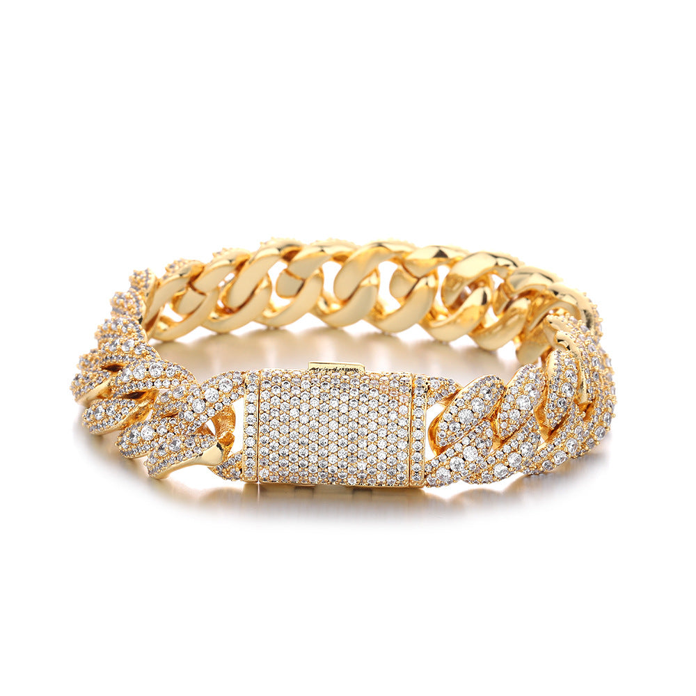 12–18mm Iced Bubble Cuban Link Bracelet