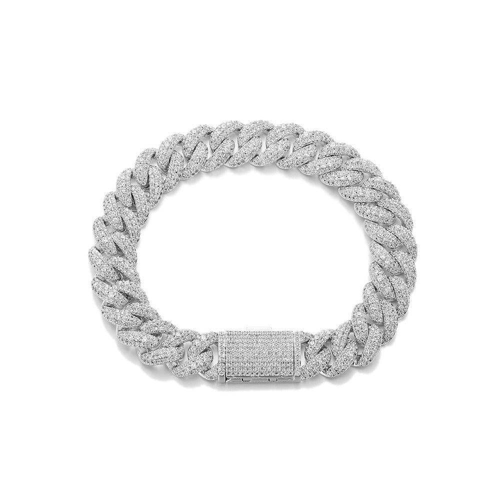 12–18mm Iced Bubble Cuban Link Bracelet