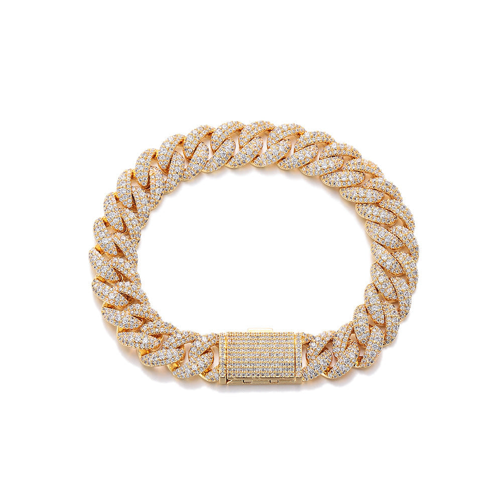 12–18mm Iced Bubble Cuban Link Bracelet