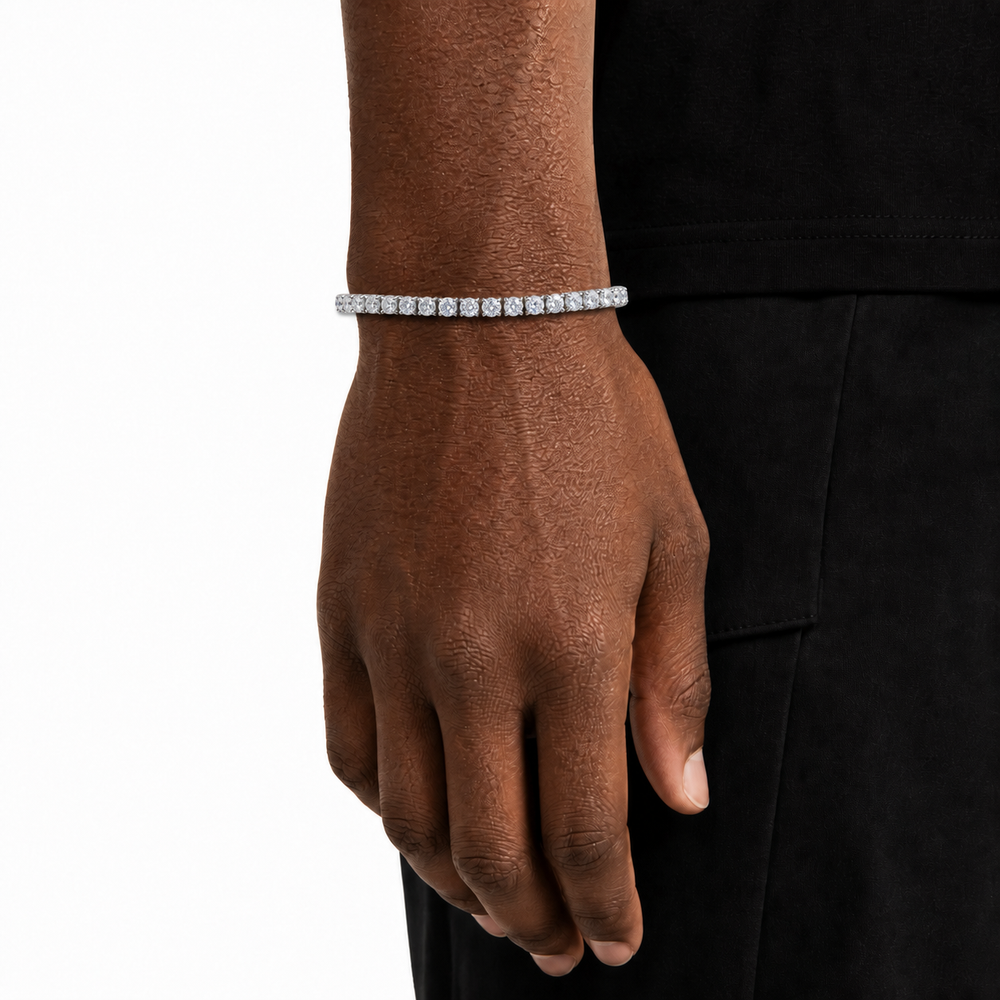 2–6mm Moissanite Tennis Bracelet – 925 Sterling Silver