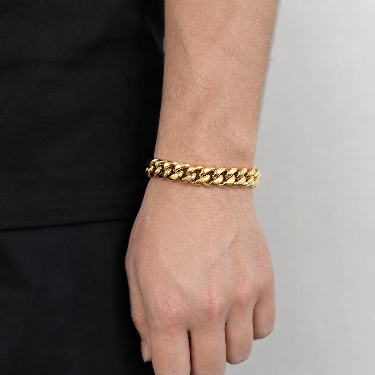 12mm Miami Stainless Steel Cuban Link Bracelet
