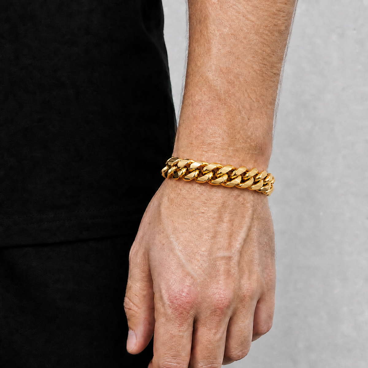 14mm Miami Stainless Steel Cuban Link Bracelet