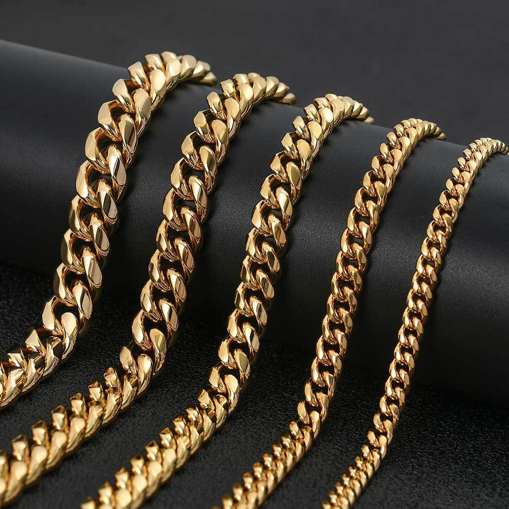 6-18mm Miami Stainless Steel Cuban Link Bracelet