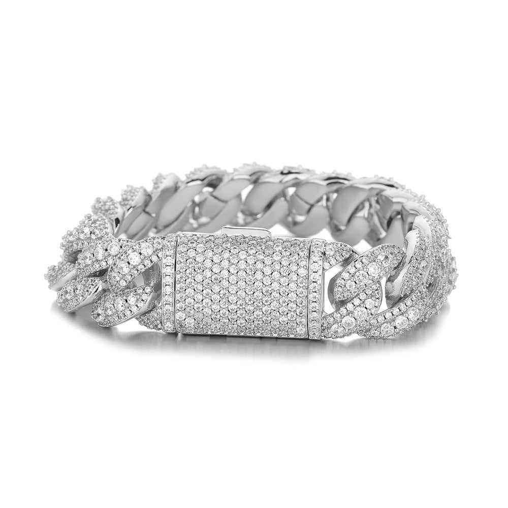 12–18mm Iced Bubble Cuban Link Bracelet